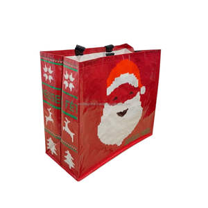 Bolsa de lona tejida PP a la moda para mujer de Vietnam, bolsas de compras navideñas con logotipo personalizado y Asa de algodón, venta al por mayor - Product Image 1