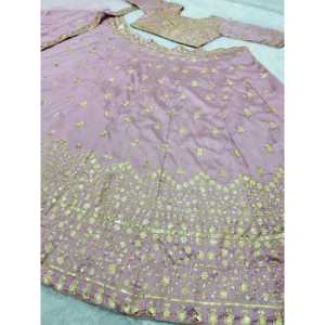 Conjunto de Lehenga Choli Bordado Rosa para Mujer con Dupatta, Talla M - Product Image 4