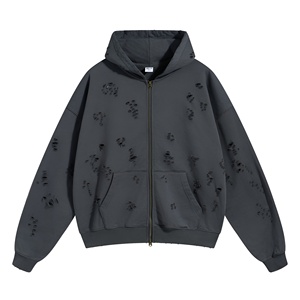 Sudadera con Capucha Extra Grande Personalizada para Hombre, Negra y Gris, con Estampado en Relieve, Informal, 100% Algodón, Ecológica, Antipilling - Product Image 2