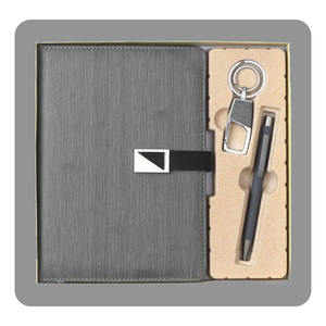 Liviya Premium Paper Corporate Gift Set with Personalized Embossed Diary Pen & <b>Key</b> <b>Ring</b>-Business Gift for Christmas Thanksgiving - Product Image 1