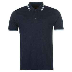 เสื้อเชิ้ตแขนสั้นสีน้ำเงินกรมท่าสำหรับผู้ชาย ผ้าถัก สีพื้น สวมใส่สบาย ทรงปกติ ผลิตจากผ้าฝ้าย/ใยไผ่ เป็นมิตรต่อสิ่งแวดล้อม - Product Image 3
