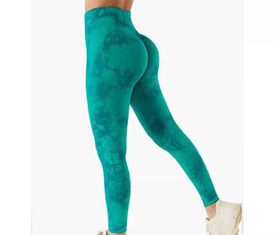 Leggings Deportivos de Yoga para Mujer, Cintura Alta, con Cordón Ajustable, Color Sólido, Ecológicos, hasta la Rodilla, con Efecto Push-Up y Scrunch Butt, Nueva Llegada - Product Image 2