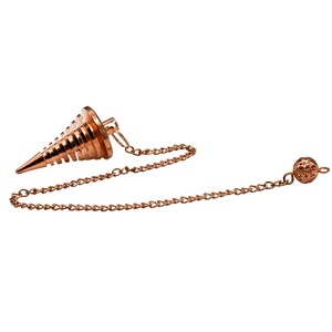 Pendentif Feng Shui en Cuivre Poli en Forme de Cône, Bobine Verticale Rigide, pour Guérison Énergétique, Divination, Art Écologique – Vente en Gros - Product Image 4