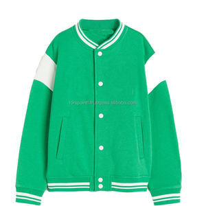 Oem Haute Qualité Écusson Brodé Hommes Collège Personnalisé Blouson de Baseball Blouson Varsity Letterman à Manches en Cuir - Product Image 3