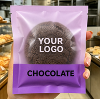 Sacs plats personnalisés avec logo imprimé pour biscuits individuels, thermoscellables, mats, avec encoches de déchirement, vente en gros