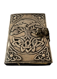 Diario de cuero de setas Libro de sombras Organizador personal hecho a mano Cuaderno Árbol DE LA VIDA Cuadernos Celta Diario antiguo - Product Image 3