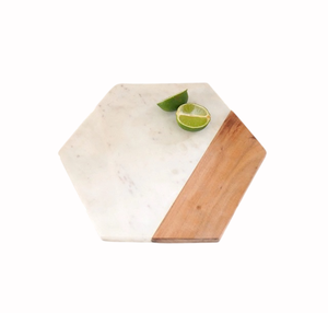 Round Wooden Chopping Board With Marble Inlay And Handle For <b>Kitchen</b> Use Handmade Cutting Board On Sale - Product Image 4