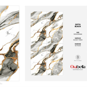 Carrelage en porcelaine brillant grand format de qualité supérieure 600x1200 Surface haute brillance Architecture décorative moderne - Product Image 1