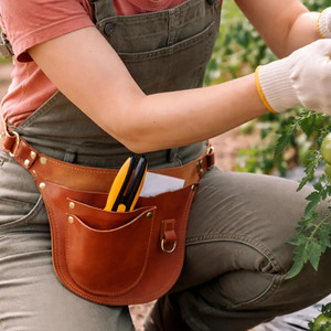 Cinturón organizador de herramientas de floristería de cuero premium, ajustable, resistente, con múltiples bolsillos, precio mayorista, OEM, en venta. - Product Image 4