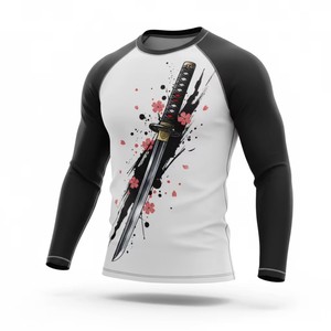 Rashguard MMA uni en Spandex/Polyester à séchage rapide, personnalisable par impression numérique, pour Jiu-Jitsu, Grappling et BJJ, vente en gros - Product Image 4