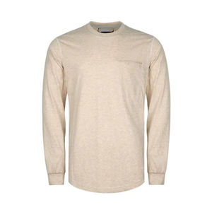 เสื้อสเวตเชิ้ตคอกลมแขนยาวสีเทาสำหรับผู้ชาย ทรงปกติ สีพื้น มีกระเป๋า เสื้อถักลำลอง สวมใส่ในฤดูใบไม้ร่วง - Product Image 3