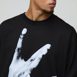 Nueva Llegada, Sudadera Negra Extra Grande de Alta Calidad y Sostenible con Estampado de Licencia, Sudadera Personalizada de Mezcla de Algodón a Precio de Fábrica - Product Image 4