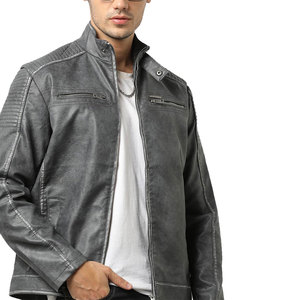 Professional Manufacturer Latest Style Men <b>Leather</b> <b>Jacket</b> <b>Long</b> Sleeve Unique Design Men <b>Leather</b> <b>Jacket</b> - Product Image 1