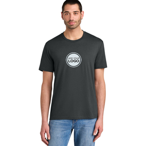 Camiseta con Etiqueta Personalizada en el Cuello, 4.5oz, Mezcla de Poliéster, Algodón y Rayón, Súper Suave, Lisa, en Blanco, Proveedor de Camisetas de Marca Estadounidense - Product Image 1