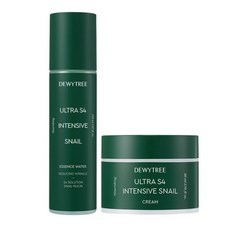 Dewtree Ultra S4 Crème Intensive à la Bave d'Escargot 80ml, Coffret Soin Visage avec Eau Essentielle 150ml, 5 Flacons - Product Image 1