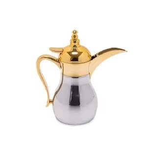 Creative Design Silver Plated Metal Arabic Coffee Tea Pot With <b>Handle</b> Handmade Dallah for Home Kitchenware Tabletop Usage - Product Image 6