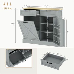 "Modern Kitchen Storage Cabinet Sturdy & Space-saving Design" - Product Image 2