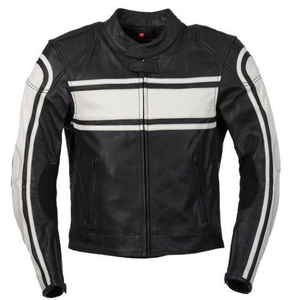 Chaqueta de carreras de cuero genuino de vaca RGSX para hombre, con armadura CE Nivel 2, para motocicleta, pista, carreras, ropa de motociclista con Speed Hump CE - Product Image 1