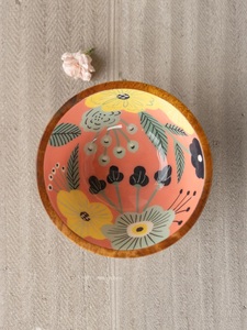 ชามเคลือบเงาอย่างสวยงาม พร้อมลายไม้ตกแต่ง สำหรับใช้บนโต๊ะอาหาร ตกแต่งบ้าน และเป็นของขวัญ - Product Image 3