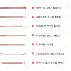 Juego Profesional de 4 Agujas de Acero Inoxidable para Eliminar Puntos Negros y Espinillas, Extractor de Granos, Herramientas para el Cuidado Facial de la Piel - Product Image 2