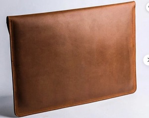 Factory Custom Multifunctional Compact 13" Portable Convertible Genuine Leather Laptop Sleeve <b>Waterproof</b> Protection for Office - Product Image 4