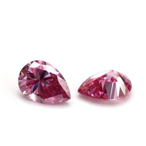 Diamant synthétique cultivé en laboratoire 1-10 carats, pierre précieuse percée au laser, taille poire, couleur rose, pour la fabrication de bijoux - Product Image 5