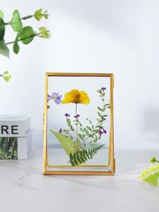 Home Decor Glass & Metal Hanging & Table <b>Top</b> Photo Frame for Wall Decoration, with 2 Sides Glass Customized Decorative Frames - Product Image 2