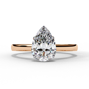 Anillo de Compromiso Clásico con Diamante Cultivado en Laboratorio de 1.5 Quilates, Corte Pera, Oro de 10k, 14k, 18k, Certificado IGI, Diamante VS DEF para Aniversario o Boda - Product Image 2