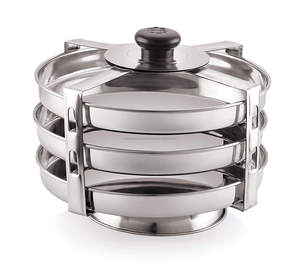 Dhokla-Olla de vapor de acero inoxidable, 3 placas, utensilios de cocina - Product Image 3