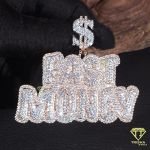 " Fast Money " <b>Rapper</b> Pendant Necklace Hip Hop Jewelry With Moissanite Diamond Custom <b>Chain</b> - Product Image 3