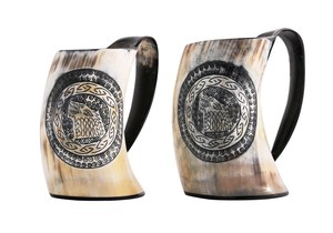 Taza de Cuerno de Buey Natural Personalizada de Alta Calidad, Taza Vikinga de Cuerno de Búfalo Real - Product Image 5