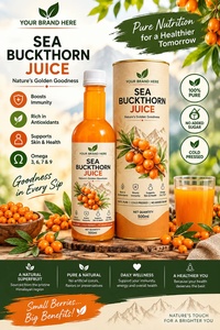 Jus d'argousier premium 500ml pressé à froid, complément bien-être naturel à base de plantes, sans sucre ajouté, OEM ODM, pur de l'Himalaya - Product Image 5