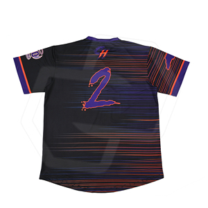 เสื้อเบสบอลคอกลมแขนสั้นสั่งทำขายส่ง พิมพ์ลายดิจิทัล ระบายอากาศได้ดี คุณภาพพรีเมียม แห้งเร็ว ผลิตจากโพลีเอสเตอร์ - Product Image 2