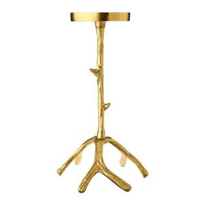 Design Gold Candle Holder Rustic Style Metal Candlestick <b>Decorative</b> <b>Table</b> Accent Home <b>Decor</b> Luxury Centerpiece - Product Image 2