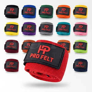 Custom Rubber Logo <b>Wrist</b> Wraps for Weightlifting Gym Training Support Elastic Fitness <b>Wrist</b> <b>Straps</b> with Thumb Loop Heavy Lifting - Product Image 1