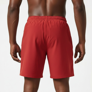 Shorts de sport décontractés mi-taille respirants pour hommes, color-block, séchage rapide, en Spandex/Polyester, avec cordon de serrage, personnalisables - Product Image 6