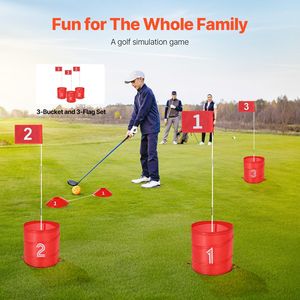 Set da Golf Portatile con Secchio a 3 Fori per Esterni, 3 Pezzi per Bambini e Adulti, Gioco da Cortile - Product Image 2