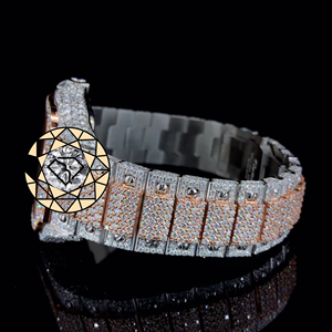 Reloj de Pulsera Deportivo y de Negocios de Lujo con Cierre de Acero Inoxidable y Aleación, Estilo Hip Hop, con Diamantes, para Hombre y Mujer, Esfera Cuadrada Extra Grande - Product Image 4