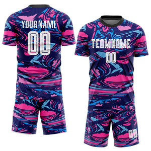 Custom Men's Soccer Jersey Set Full Sleeve Color Blocked 100% Polyester Moisture Wicking Breathable Elastic Waist <b>Athletic</b> Fit - Product Image 5