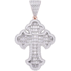 Anillo Personalizado de Plata 925 para Niños, Unisex, Diseño Hip Hop de Lujo, Bañado en Rodio, Estilo Urbano, con Moissanita, Cristiano - Product Image 1