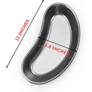 Bandeja renal extragrande de acero inoxidable de 12 pulgadas, cuenco reutilizable en forma de riñón para vómitos, plato quirúrgico, precio al por mayor - Product Image 2