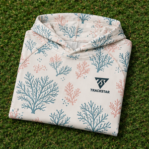 Custom <b>Coral</b> Branch Print Hooded Fishing Shirt Long Sleeve Quick Dry UPF 50 Unisex Performance Fishing Hoodie - Product Image 6