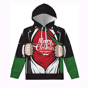 เสื้อฮู้ดสวมหัวโอเวอร์ไซส์ใส่ได้ทั้งชายและหญิงเสื้อมีฮู้ดผ้าคอตตอนเฟรนช์เทอร์รี่พิมพ์ลาย - Product Image 3