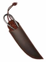 Couteau de survie Viking mini en acier inoxydable avec logo personnalisé, pour le camping en plein air, EDC, pointe tombante, manche noir thermolaqué antidérapant