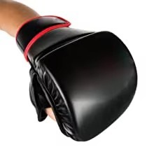 Gants de boxe professionnels rouges en cuir PU durable pour sparring, entraînement au sac de frappe et Muay Thai, avec fermeture auto-agrippante réglable - Product Image 2