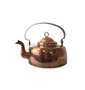 Hervidor de cobre listo para chimenea con borde grueso y atractivo rústico perfecto para decoración de hogar o estilo de cocina de campo - Product Image 4