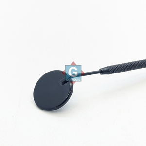 Miroir grossissant de maquillage en acier inoxydable de haute qualité avec long manche pour l'extension des cils et le contrôle des faux cils - Product Image 3