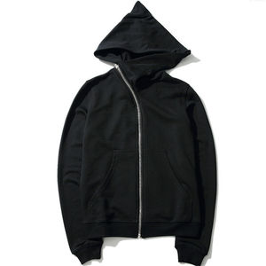 Veste à capuche 100% coton, imprimée sur mesure, avec poche, fermeture éclair sur le devant, unisexe, décontractée, pour l'été, coupe classique, couleur unie - Product Image 1