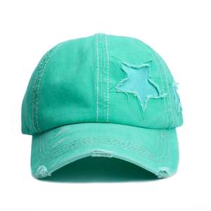 Distressed Cotton Fashion Hat Custom Promotional Baseball <b>Cap</b> <b>Vintage</b> Distressed Adjustable Hat Washed Cotton Baseball <b>Cap</b> - Product Image 4
