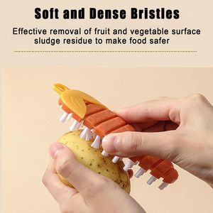 2 Pcs Quick Cleaning <b>Vegetable</b> Brushes All-Kinds <b>Fruit</b> & <b>Vegetable</b> <b>Tools</b> - Product Image 2